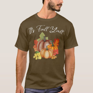 It's Fall Y'all Toddler Women Kids Autumn Pumpkin T-Shirt
