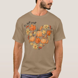 It's Fall Y'all Vintage Pumpkin Leaf Fall Autumn H T-Shirt