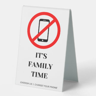 It's Family Time Table Tent