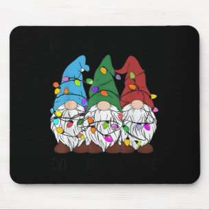 It's Fine Everything Is Fine Gnome Christmas Light Mouse Pad