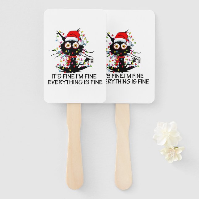 It's Fine! Hand Fans (Front and Back)