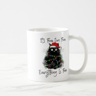 Its Fine I'm Fine Everything Is Fine Christmas Bla Coffee Mug