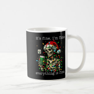 It's Fine I'm Fine Everything Is Fine Christmas Sk Coffee Mug