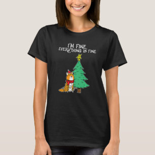 Its Fine I'm Fine Everything is Fine Funny Dogs Mu T-Shirt