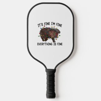 It's Fine I'm Fine Everything Is Fine Moo Deng Bab Pickleball Paddle