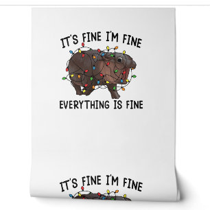 It's Fine I'm Fine Everything Is Fine Moo Deng Bab Wallpaper