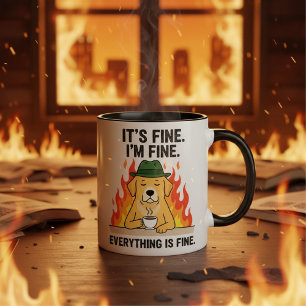 Its Fine Im Fine Everything, Meme Dog Coffee Mug
