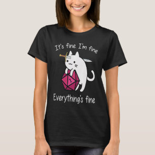 It's Fine I'm Fine Everything's Fine Cats T-Shirt