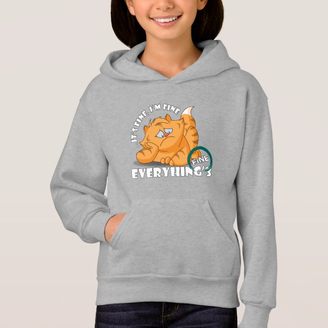 It's fine I'm fine Everything's fine | Kids Hoodie (Front)