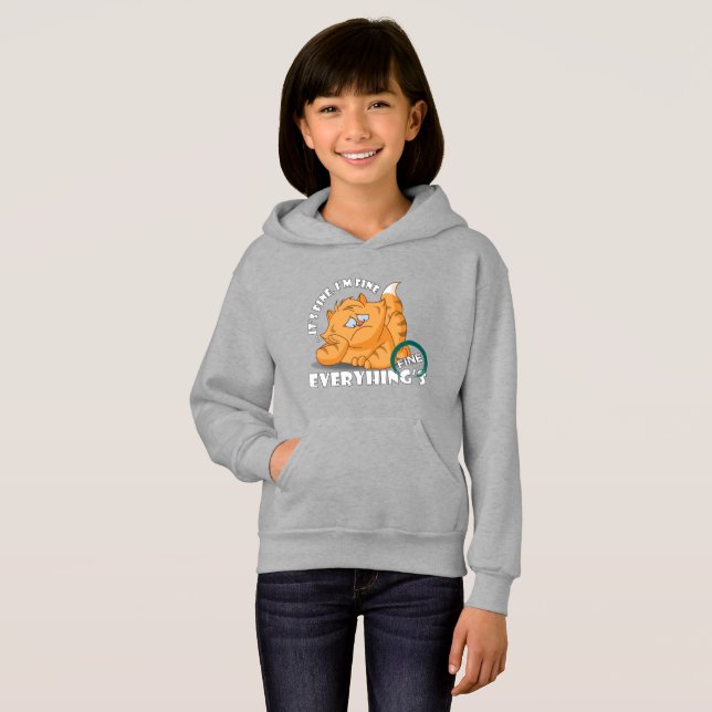 It's fine I'm fine Everything's fine | Kids Hoodie (Front Full)