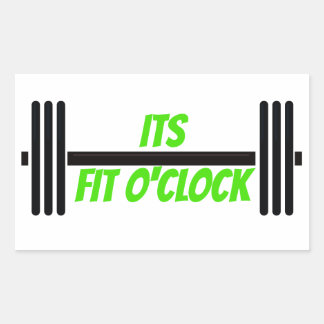 Its Fit O'clock Bodybuilding Barbell Rectangular Sticker