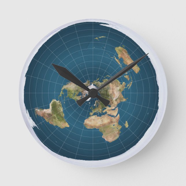 It's Flat.  No, Really. Round Clock (Front)