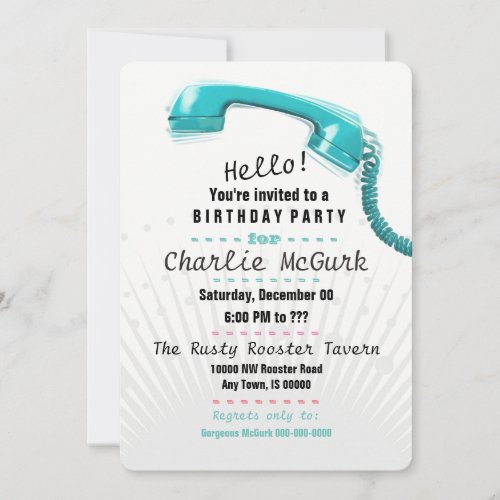 Its for You Birthday Party Invitation