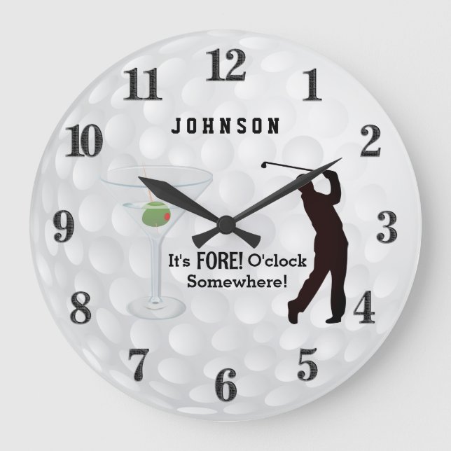 It's Fore O'clock Somewhere Large Clock (Front)
