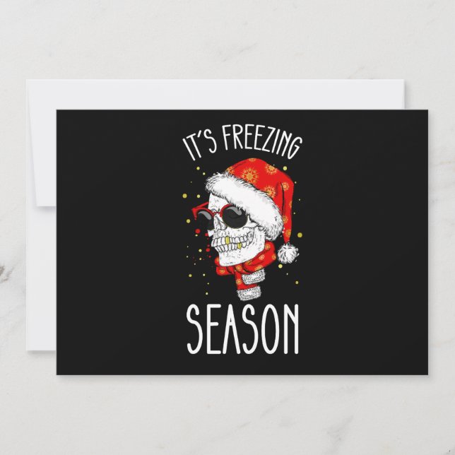 It's Freezing Season Winter Snow Christmas Holiday Invitation (Front)