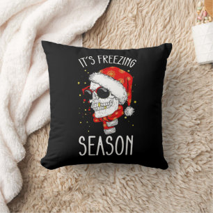 It's Freezing Season Winter Snow Christmas Holiday Throw Pillow