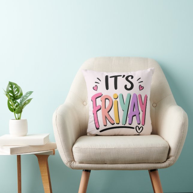It's Friyay Throw Pillow (Chair)