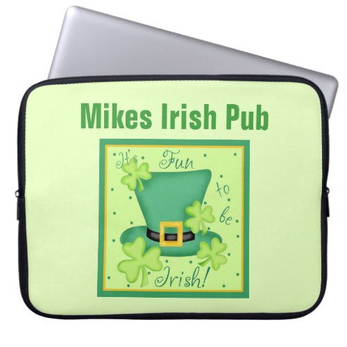 Its Fun to Be Irish St Patricks Day Laptop Sleeve
