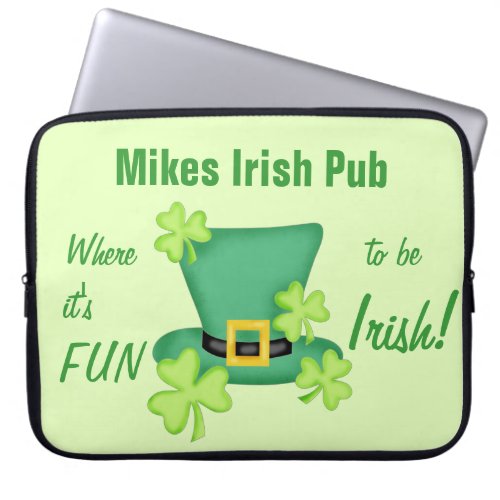 Its Fun to Be Irish St Patricks Day Laptop Sleeve