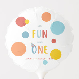 It's Fun To Be One 1st Birthday Party Balloons