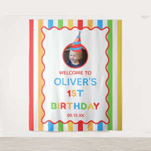 Its Fun To Be One 1st Birthday Photo Backdrop