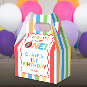 Its Fun To Be One 1st Birthday Photo Colorful Favor Boxes