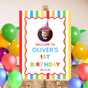 Its Fun To Be One 1st Birthday Photo Welcome Sign