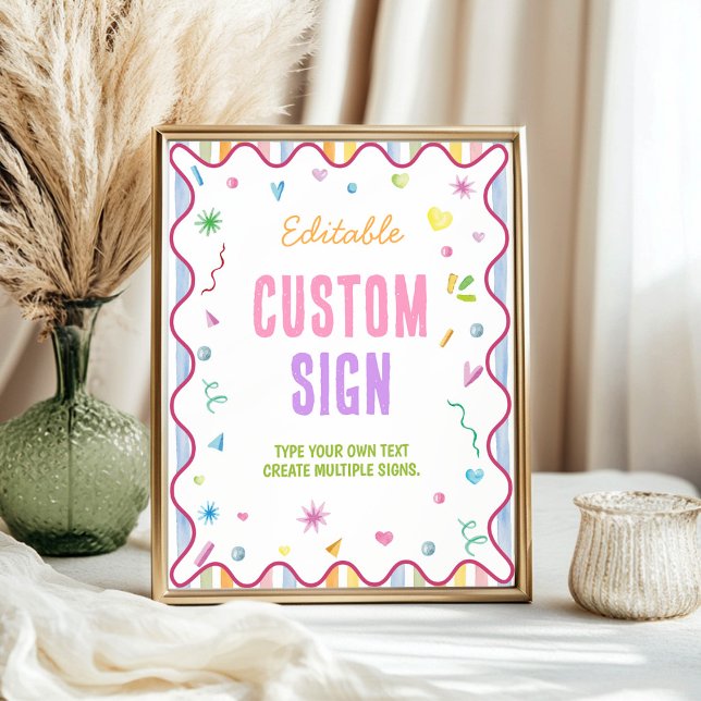 It's Fun To Be One Birthday Colorful Table Sign (Creator Uploaded)