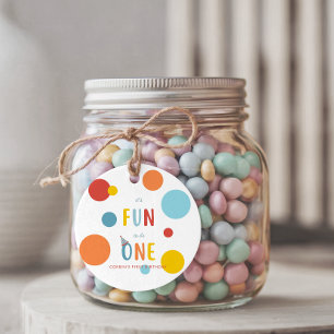 It's Fun To Be One Birthday Party Favor Tags