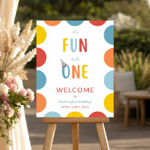 It's Fun To Be One Birthday Party Welcome Sign