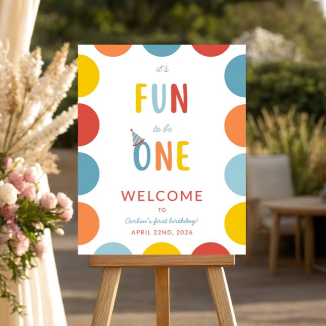 It's Fun To Be One Birthday Party Welcome Sign (Creator Uploaded)