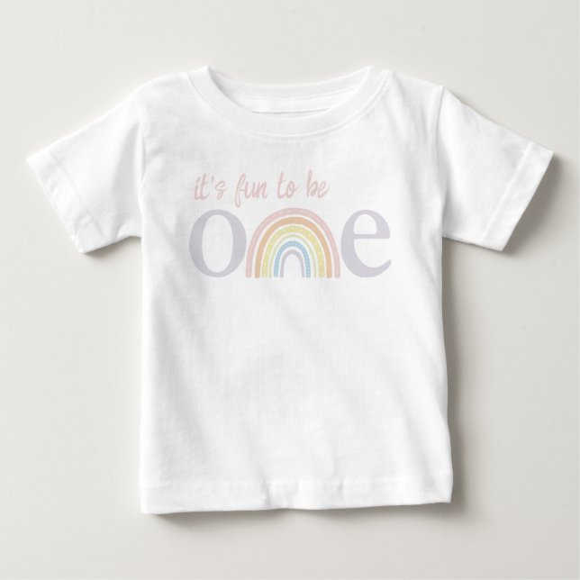 It's Fun To Be One Boho Rainbow Baby T-Shirt (Front)