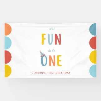 It's Fun To Be One Colorful Birthday Party Banner