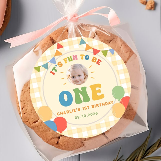 It's Fun To Be One Colorful Birthday Party Sticker (Creator Uploaded)