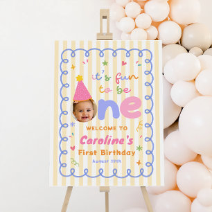 Its Fun To Be One First Birthday Welcome Foam Board