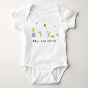 "It's fun to be one!" Happy Birthday Baby Bodysuit