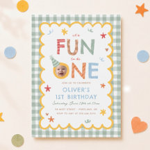 Its Fun To Be One Photo Colorful 1st Birthday