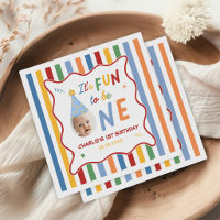 It's Fun To Be One Photo Colorful 1st Birthday