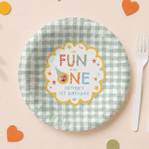 Its Fun To Be One Photo Colorful 1st Birthday Paper Bowls