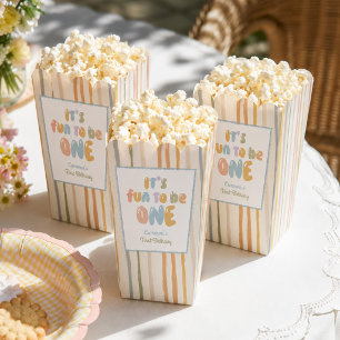 It's Fun To Be One Stripes 1st Birthday Favor Boxes