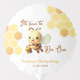 It's Fun to Bee One Cute Honey Bee Birthday  Balloon