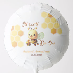 It's Fun to Bee One Honey Bee Birthday Balloon