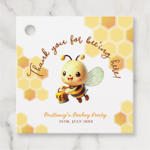 It's Fun to Bee One Honey Bee Birthday Favor Tags