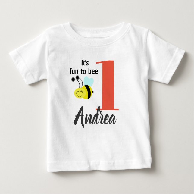 It's Fun to Bee One Personalized Shirt (Front)