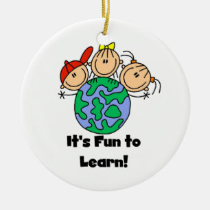 It's Fun to Learn Ceramic Ornament