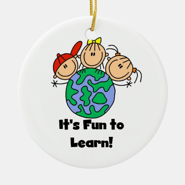 It's Fun to Learn Ceramic Ornament (Front)