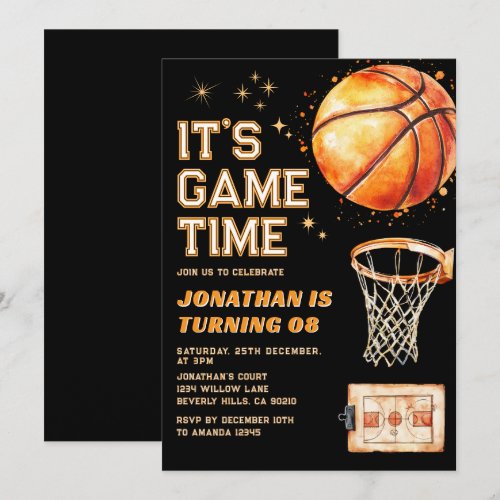 It's Game Time ANY AGE Basketball Birthday Sports