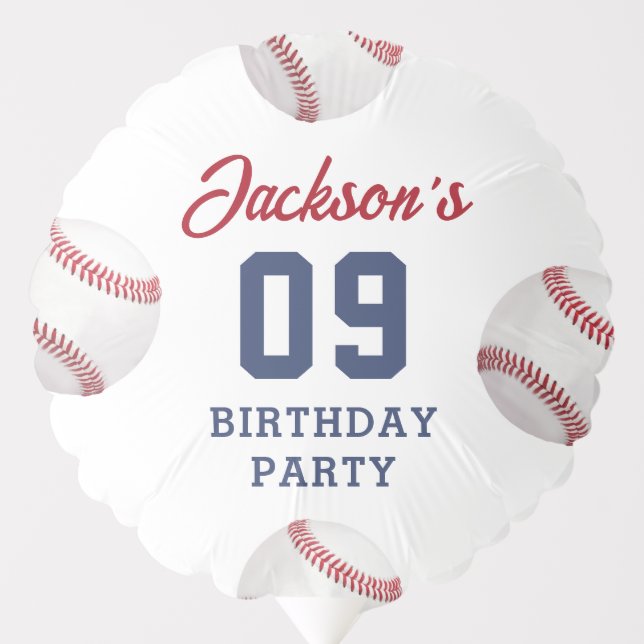 It's Game Time Baseball Birthday Party Balloon (Front)