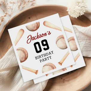 It's Game Time Baseball Birthday Party Napkins