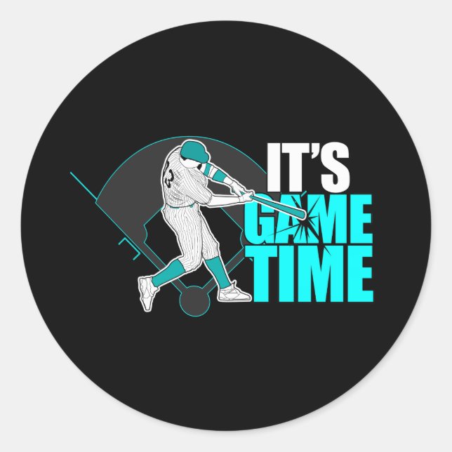 It's Game Time - Baseball   Classic Round Sticker (Front)